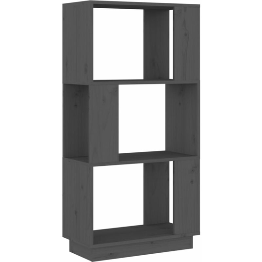 Book Cabinet/Room Divider Grey 51x25x101 cm Solid Wood Pine Vidaxl Grey
