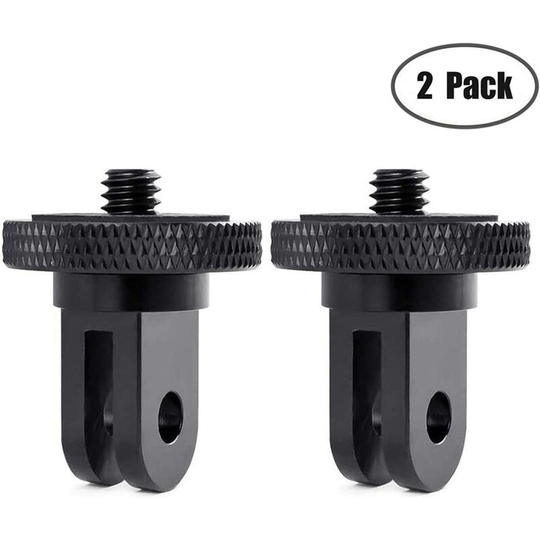 2 Pack GoPro Camera Tripod Adapter 6.35mm-20 Screws for GoPro Hero10, Insta360 one X2, Go 2, Xiaomi Yi and Other Action Cameras