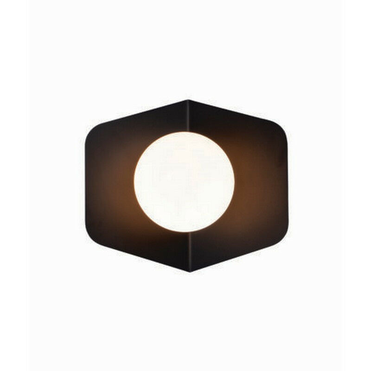 Larissa Nesebar Wall Light With Opal Glass 1x G9 Max 7W Black Matt