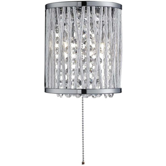Searchlight Elise - 2 Light Indoor Wall Light Chrome, Crystal, G9