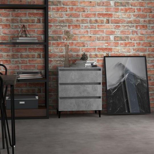 Sideboard Concrete Grey 60x35x69 cm Chipboard