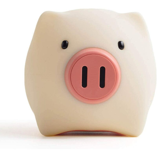 Aougo - Child Night Light Pig Shape Led Night Light Durable Rechargeable Silicone Night Light for Bedside Lamp, Mood Light, Indoor Lighting, Bedroom