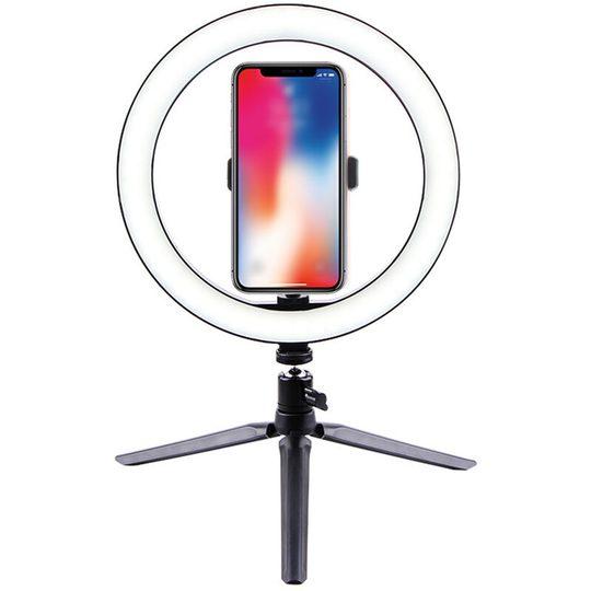 260MM LED Ring Light Fill Light Photography LED Selfie Light Dimmable Camera Phone Lamp with Table Tripods USB Powered for Live