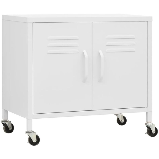 Storage Cabinet White 60x35x56 cm Steel Vidaxl White