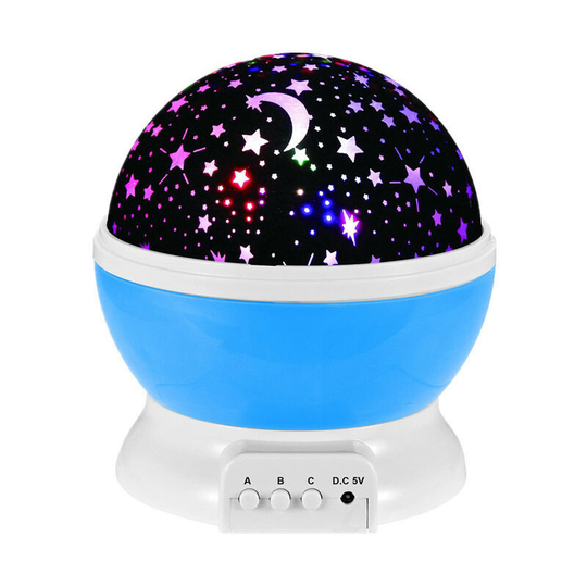 Betterlifegb - Child's Nightlight, Romantic 360 ° Rotation Projector Lamp, Stars Baby Nightlight, Bedside Lamps Room Lamps