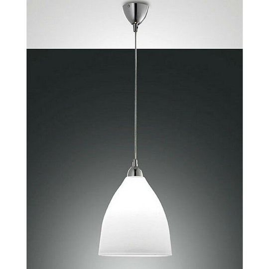 Fabas Luce Provenza Dome Pendant Ceiling Lights White Glass, E27