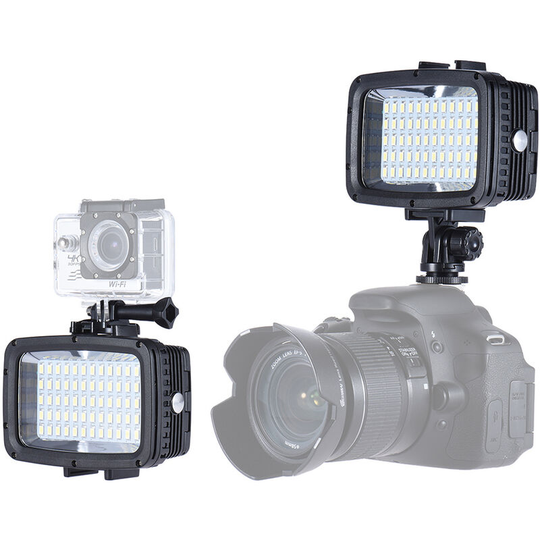 Andoer - Ultra Bright 1800LM 3 Modes Waterproof Underwater 40m 5500K 60pcs led Diving Fill-in Light Video Studio Photo Lamp for GoPro Hero 10 Xiaomi