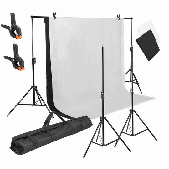 Hotography Backdrop Stand Studio Screen Background Support Adjustable kit - Gizcam