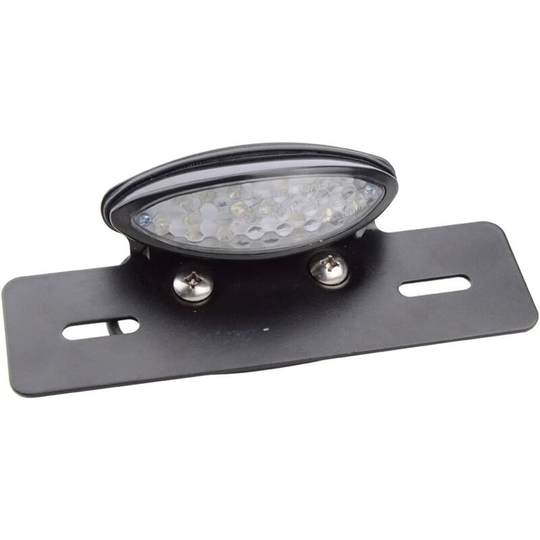 Universal chrome rear light With integrated turn signal replacement for motorcycle bike quad scooter White
