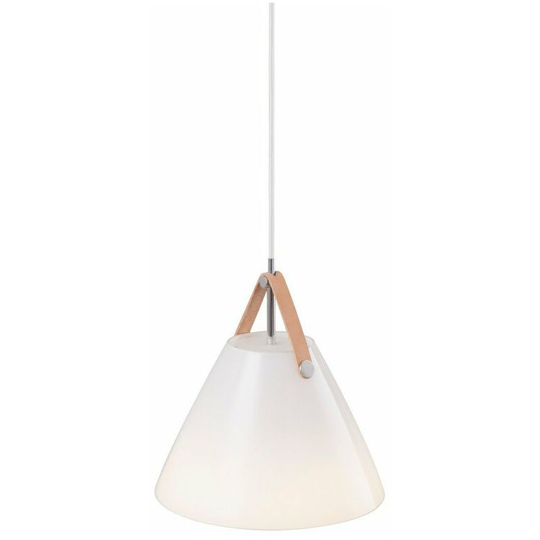 Nordlux Lighting - Nordlux Strap 27cm Dome Pendant Ceiling Light White, E27