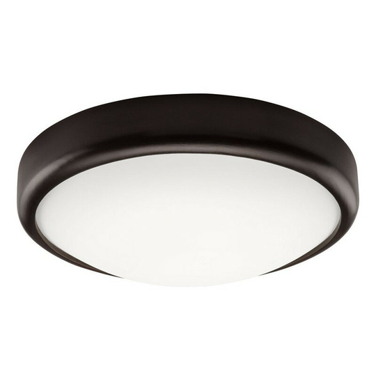 Round Simple Flush Ceiling Light Wenge
