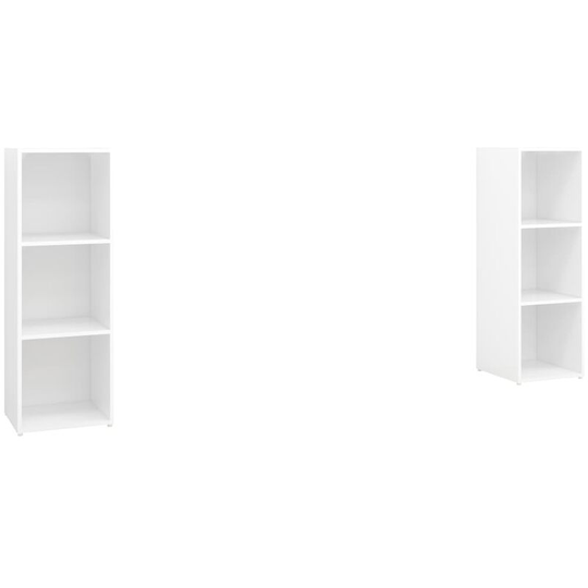 Tv Cabinets 2 pcs White 107x35x37 cm Engineered Wood Vidaxl White