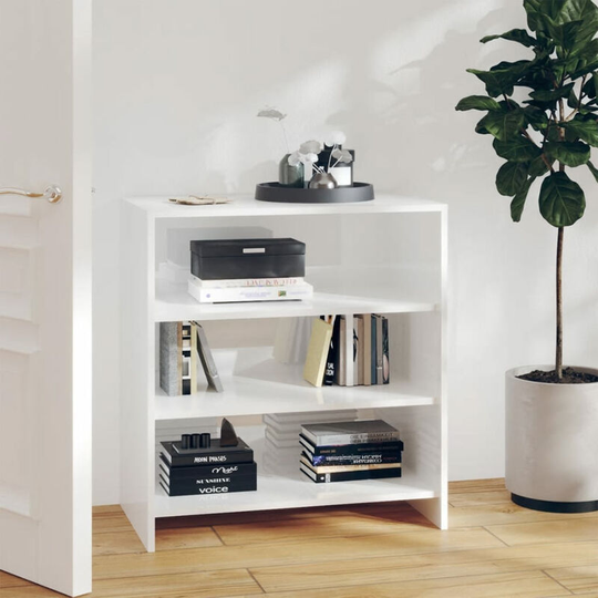 Sideboard High Gloss White 70x40.5x75 cm Chipboard