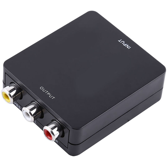 Digital HD Input to RCA Composite Video Audio AV CVBS Adapter Converter 720p/1080p Black
