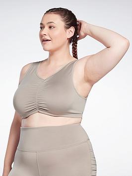 Reebok Studio Ruched Cropped Tank Top (Plus Size)
