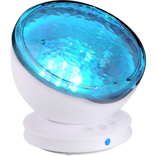 Bearsu - led Projector Simulates Ocean Waves, Night Light for Kids, 7 Color Modes, Remote Control Timer, Bedside Lamp for Baby, Kids and Adults, Room