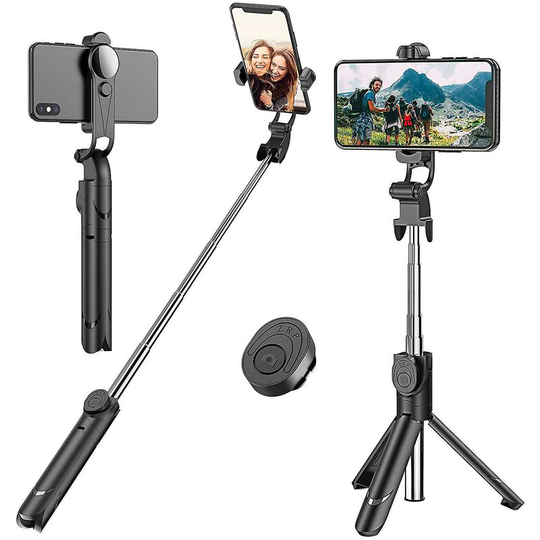 Joorrt - Bluetooth Selfie Stick Tripod, 45 inch Ph Tripod, Iph Stand Tripod