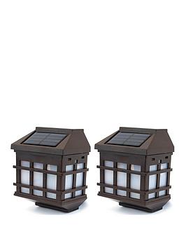 Gardenwize Lantern Fence Lights Pack Of 2