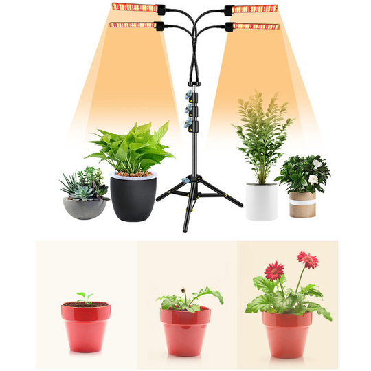 Led Grow Lights for Indoor Plants Full Spectrum Plant Light with Adjustable Tripod Stand Red White Floor Grow Lamp with 3/9/12H Timer Remote Control