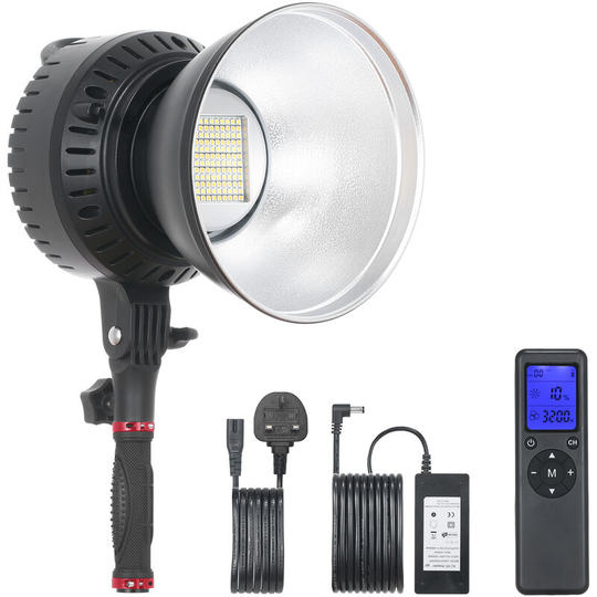 60W Professional Studio Light LED Video Light Bi-Color Temperature 3200K-5600K with Bowens Mount Protector Reflector Diffuser Remote Control for