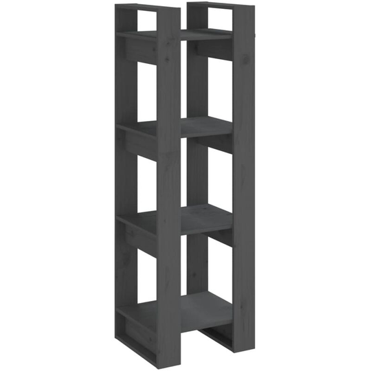 Book Cabinet/Room Divider Grey 41x35x125 cm Solid Wood Pine Vidaxl Grey