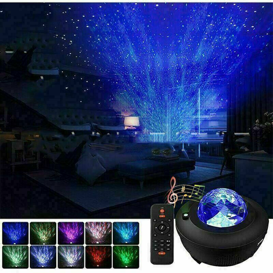 thsinde Star Sky Projector,Kids Night Light Led Rotating Cloud Star Projector Lamp,10 Colors,Remote Controlled,Music Player with Bluetooth and