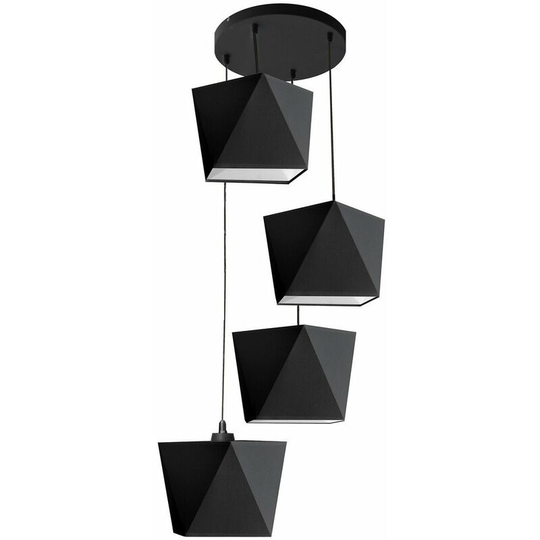Helam Lighting - Helam Adamant Cluster Pendant Ceiling Light Black 35cm