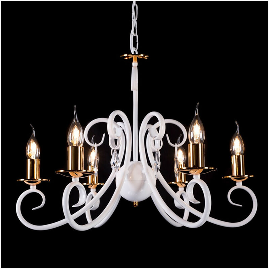 Emibig Zanador White Multi Arm Semi Flush Ceiling light 6x E14