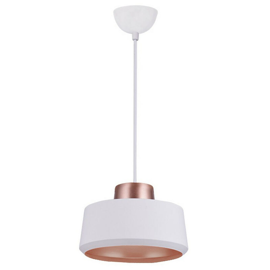Larissa Razgrad Cylindrical Ceiling Pendant Light 1x E27 White-Copper
