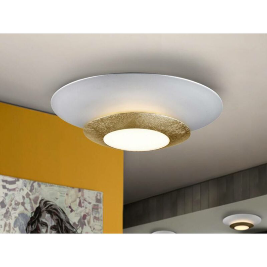Schuller Hole - Integrated led Flush Ceiling Light Round Matt White