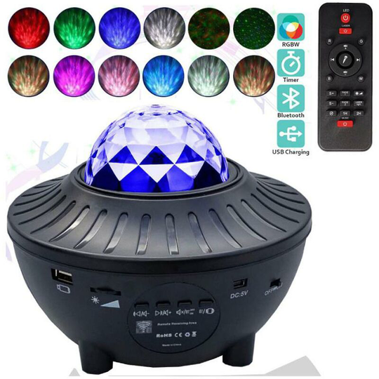 Thsinde - Projector For Bedroom With Music Speaker 4*2w