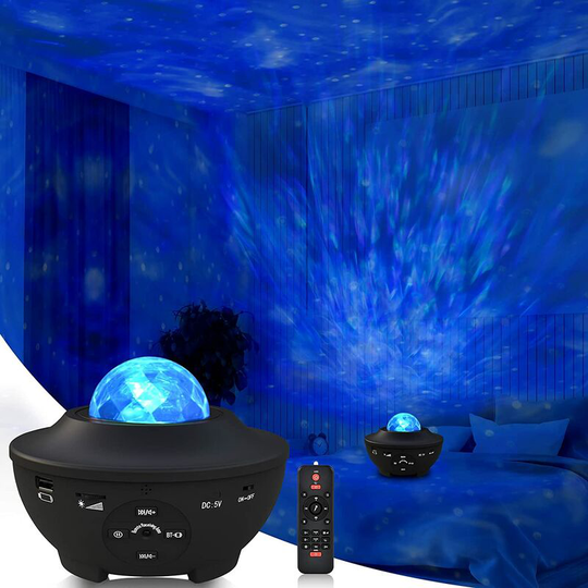 Night Lights Star Sky Projector, Star Night Light Projector Lamp with Music Speaker, Remote Control, Timer, Adjustable Brightness, For Christmas