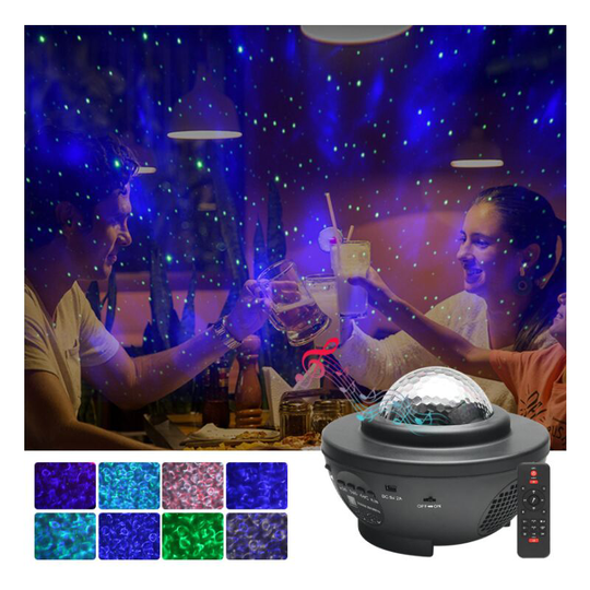 Usb Bluetooth Nightlight Music Projector Starry Sky Projection Light Sky Star Rotation Starry Black Light Black