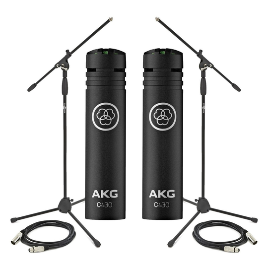 AKG C430 Condenser Overhead Microphone Pack with Stands and Cables