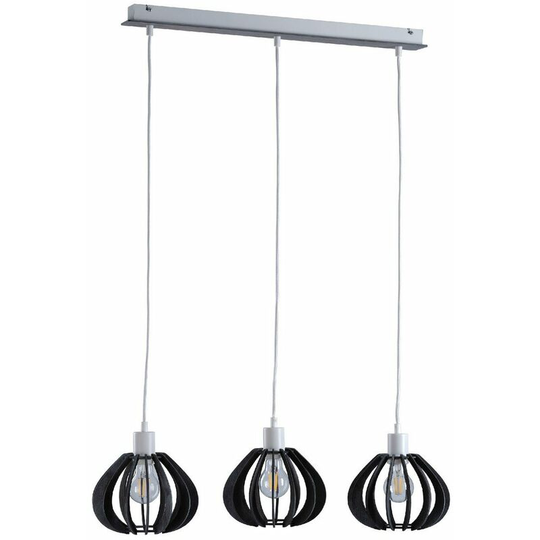 Keter Nicoleta Bar Pendant Ceiling Light Grey, 62cm, 3x E27