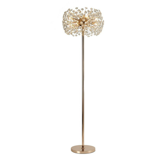 Luminosa Floor Lamp 8 Light G9 French Gold, Crystal