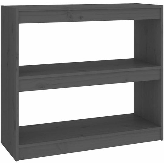 Book Cabinet/Room Divider Grey 80x30x71.5 cm Solid Wood Pine Vidaxl Grey