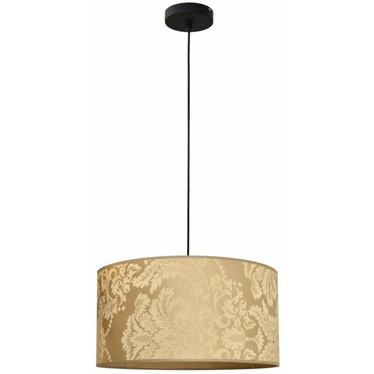 Helam Abba Cylindrical Pendant Ceiling Light Gold, Black 40cm