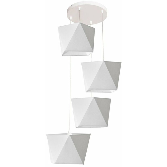 Helam Lighting - Helam Adamant Cluster Pendant Ceiling Light White 50cm