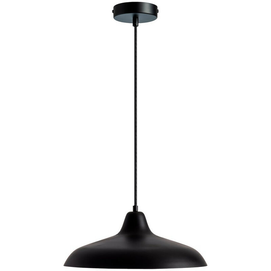 Dyberg Larsen Futura Black, White Dome Pendant Ceiling Light 40cm