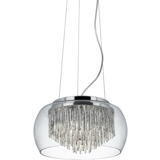 Searchlight Lighting - Searchlight Curva - 4 Light Ceiling Pendant Chrome, Glass, G9
