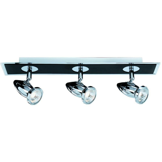 Searchlight Lighting - Searchlight Comet - 3 Light Ceiling Spotlight Bar Chrome, Matt Black, GU10