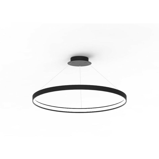 Zumaline Circle Integrated led Pendant Ceiling Light, Black, 5520lm, 3000K