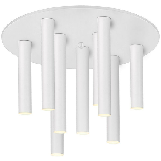 Zumaline Loya Semi Flush Ceiling Light, Matt White, 9 Light, 4050LM 3000K