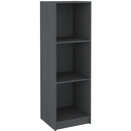 Book Cabinet/Room Divider Grey 36x33x110 cm Solid Pinewood Vidaxl Grey