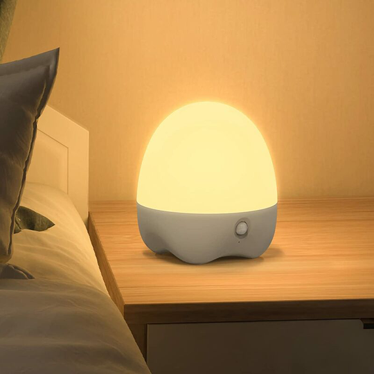 Aougo - Battery Operated Night Light for Kids with Motion Sensor led Baby Bedside Light Timer, Color Changing for Nursery, Bedroom, Outdoor and