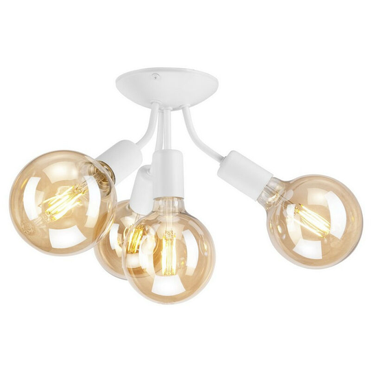 Viggo Multi Arm Semi Flush Ceiling Light White , 4x E27