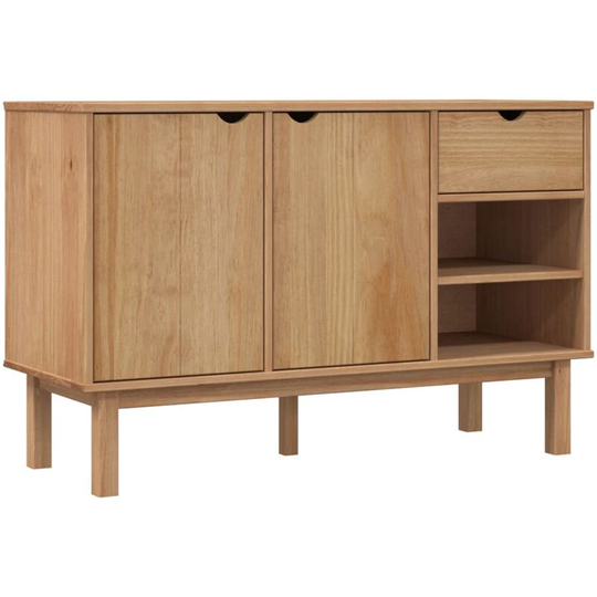 Sideboard 114x43x73.5 cm Solid Wood Pine Vidaxl Brown