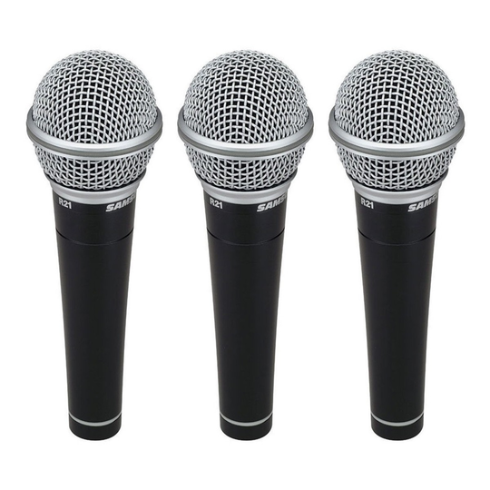 Samson R21 Cardioid Dynamic Vocal Microphone 3-Pack