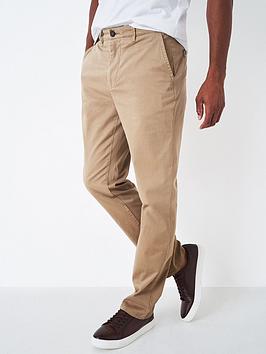Crew Clothing Straight Fit Chino - Light Brown, Light Brown, Size 30, Length Short, Men